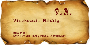 Viszkocsil Mihály névjegykártya
