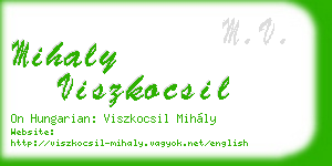 mihaly viszkocsil business card